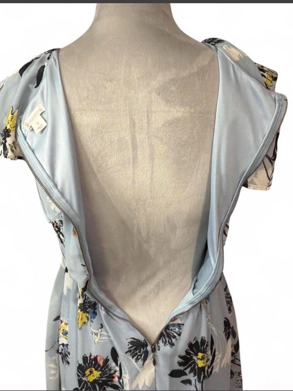 Xhilaration Light Blue Floral Ruffle Tie-Front Dress - Picture 5 of 7